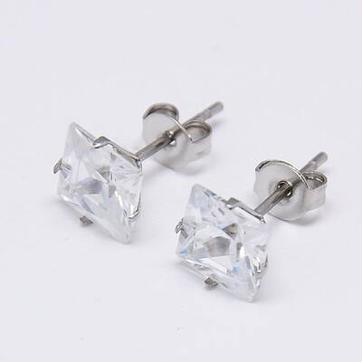 Cubic Zirconia Ear Studs