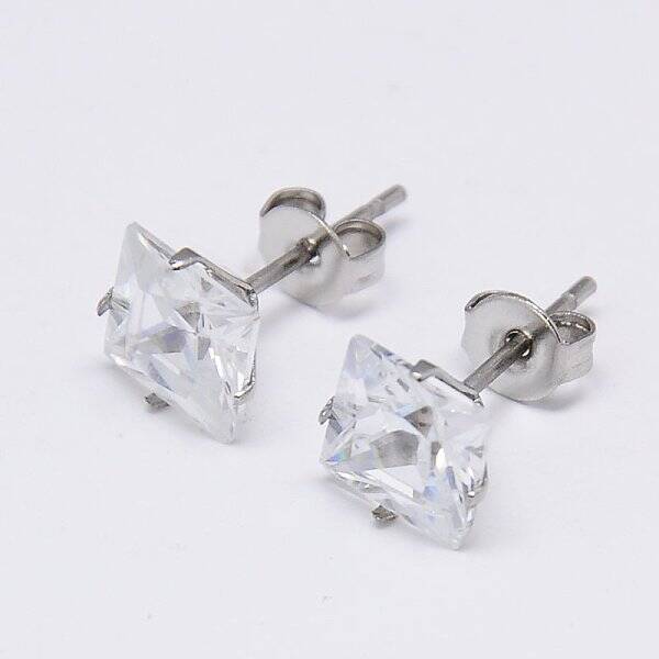 Cubic Zirconia Ear Studs