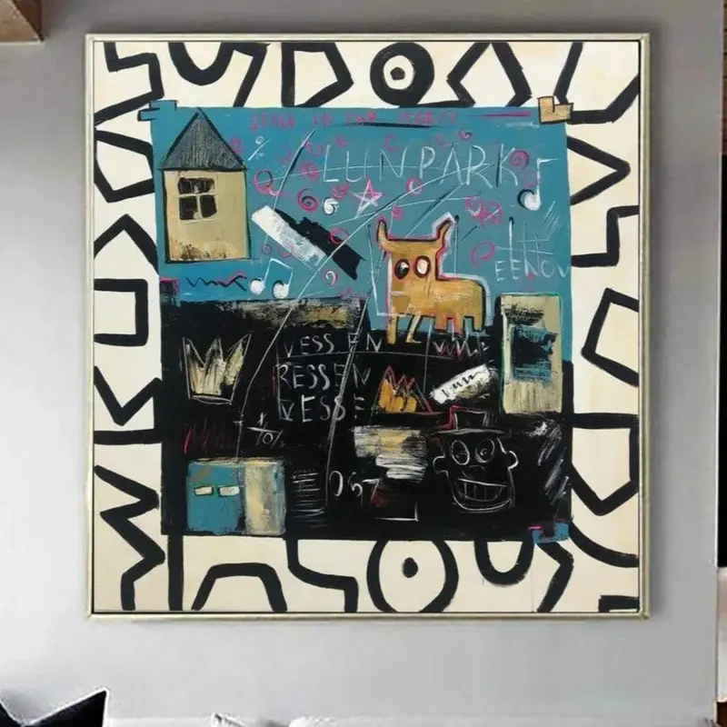 Abstract Graffiti Style Paintings On Canvas Original Urban Style Art Unique Expressionist Art Modern Wall Decor | PET NEAR TH...