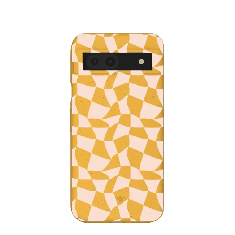 Honey Wavy Checkers Google Pixel 8a Case