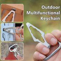2Pcs Outdoor Multifunctional Key Chain Stainless Steel Self Spikes Multifunctional