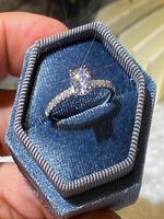 Elegant Rhinestone Decorated Ring, Princess Ring, Exquisite Engagement Ring, Fashion Accessories for Women & Men