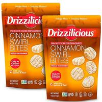 Drizzilicious Cinnamon Swirl Mini Rice Cakes - Gluten-Free, Vegan, Crunchy & Healthy Snack, 90 Calories per Serving, 4 oz (Pa...