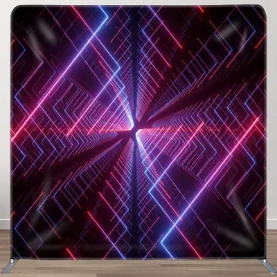 Aperturee Cyber Style Neon Lights Layering Fabric Party Backdrop - Aperturee
