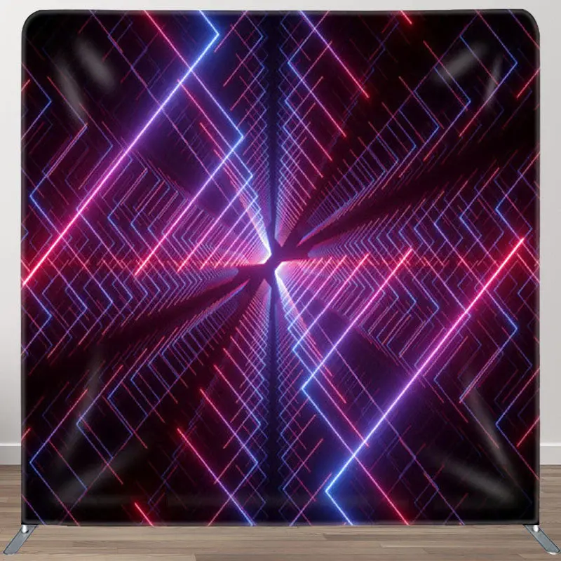 Aperturee Cyber Style Neon Lights Layering Fabric Party Backdrop - Aperturee