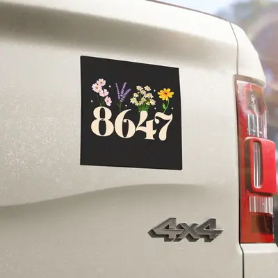 8647 car magnet, car magnet liberal, anti trump car magnet, feminist car magnet, subtle anti trump, anti fascism, political c...