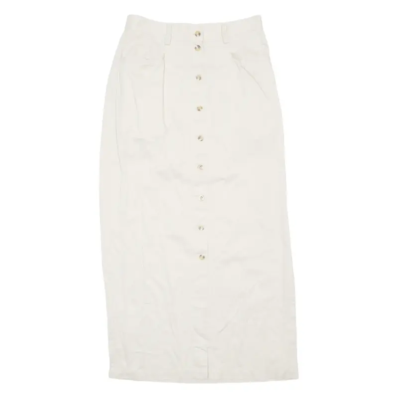 EDDIE BAUER Womens Straight Skirt Beige Long UK 8
