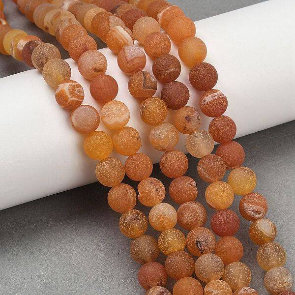 Natural Druzy Agate Beads Strands