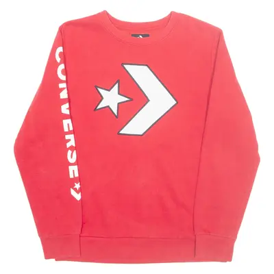 CONVERSE Boys Sweatshirt Red Crew Neck XL
