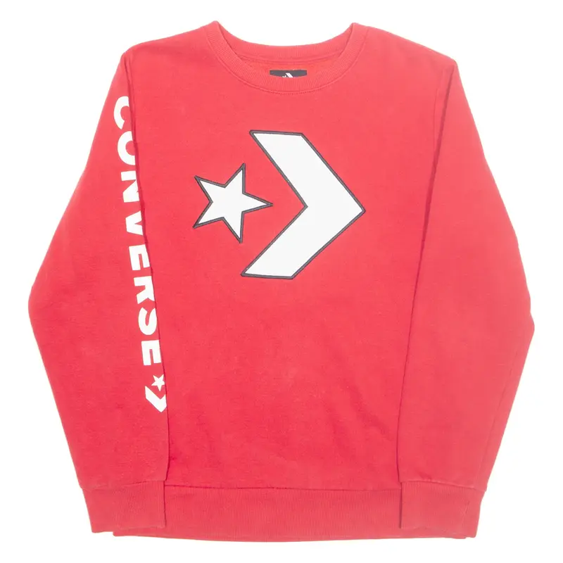 CONVERSE Boys Sweatshirt Red Crew Neck XL