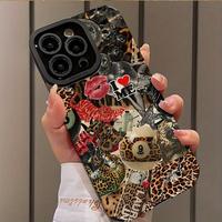 Fashion Lip Pattern Phone Case, Shockproof Phone Protective Cover, Phone Accessory Compatible with iPhone 16 15 14 13 12 11 P...