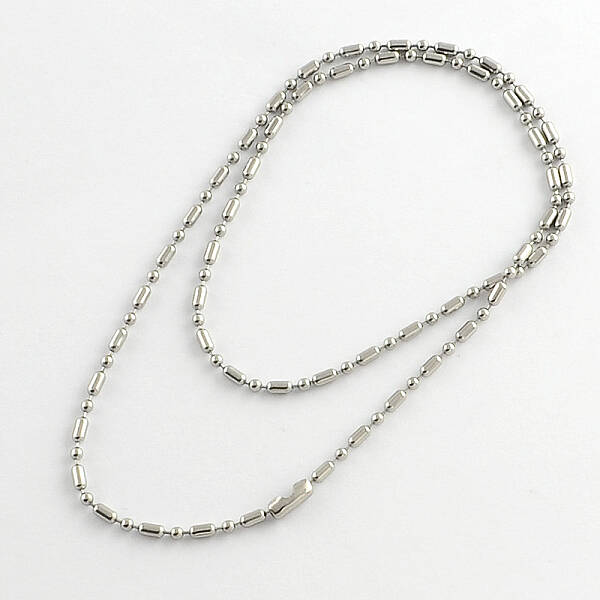 Tarnish Resistant 304 Stainless Steel Ball Chain Necklace Making