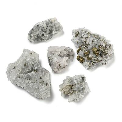Nuggets Raw Rough Natural Quartz Crystal & Chalcopyrite Collections
