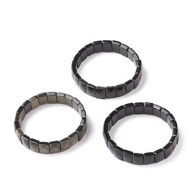 Natural Golden Sheen Obsidian Stretch Bracelets