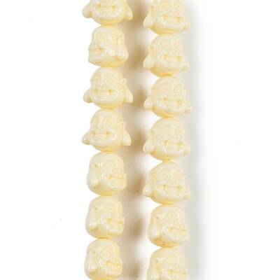 Synthetic Coral Carved Beads Strands
