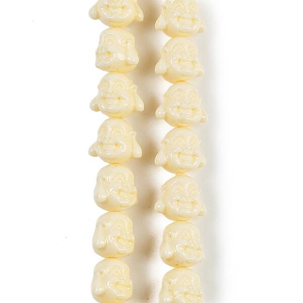 Synthetic Coral Carved Beads Strands