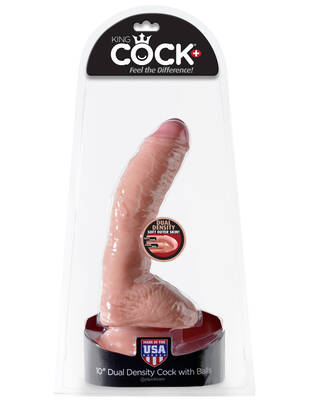 King Cock 10 Inch Dual Density Cock With Balls