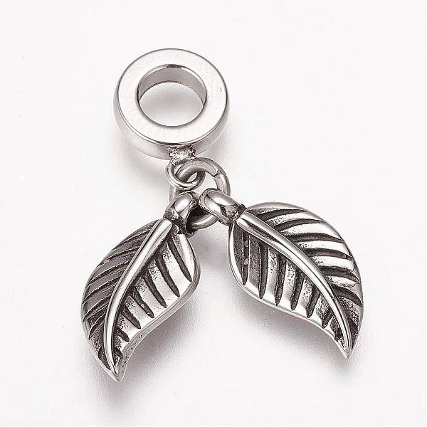 304 Stainless Steel European Dangle Charms