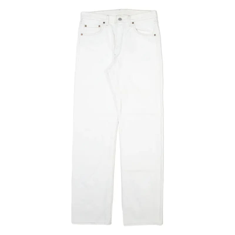 LEVI'S Mens Trousers White Regular Straight 90s W28 L31