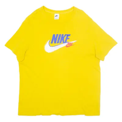 NIKE Mens T-Shirt Yellow 2XL
