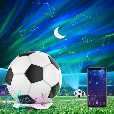 Smart App Soccer Constellation Galaxy Projector - Star Projector Lights with Bluetooth Speaker & White Noise, Night Light for...