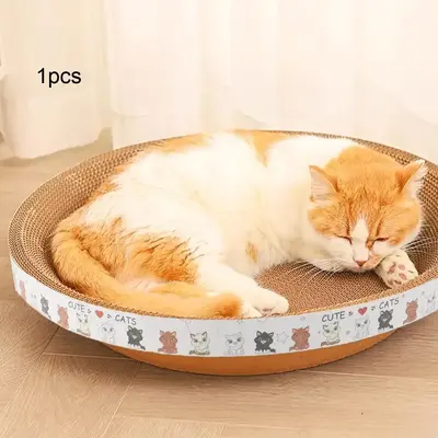 Corrugated Paper Cat Scratching Board, Durable Cat Scratcher Toy for Paws Grinding and Resting, Cat Furniture