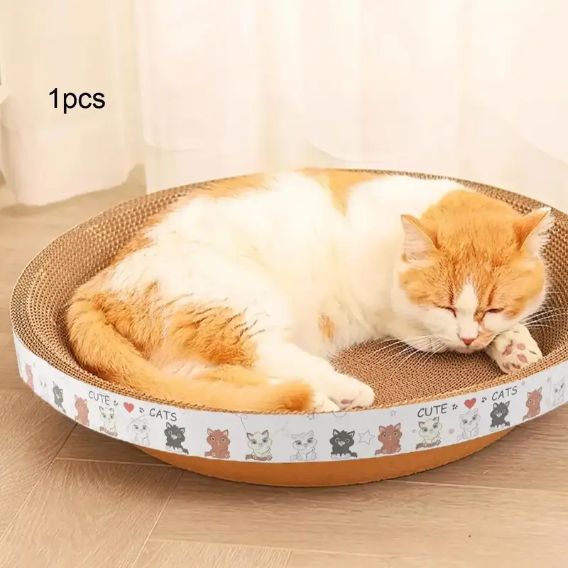 Corrugated Paper Cat Scratching Board, Durable Cat Scratcher Toy for Paws Grinding and Resting, Cat Furniture