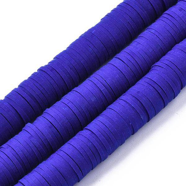 Flat Round Handmade Polymer Clay Beads