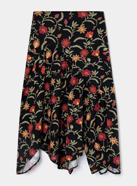 TIJUANA MIDI ASYMMETRIC SKIRT | Size: XL