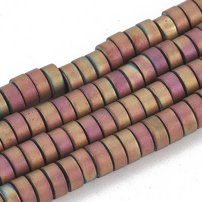 Electroplate Non-magnetic Synthetic Hematite Beads Strands