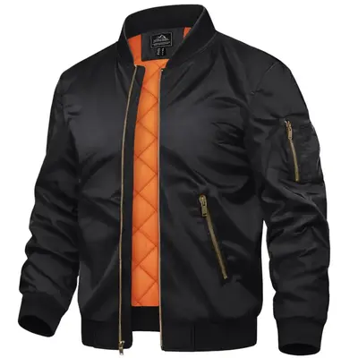 MAGCOMSEN Men's Quilted Bomber Jacket Fall Winter Jacket Warm Windbreaker Full Zip Casual Padded Coats Menswear Tops Fallfres...