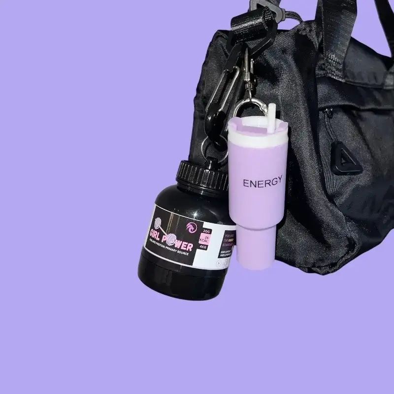 Mini Keychain Cup - A Small and Convenient protein or energy powder drink holder Drinkware small bottle Personalized