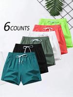 Men's Solid Color Drawstring Waist Gym Shorts, Casual Comfy Breathable Shorts for Summer, Men's Bottoms for Daily Wear
