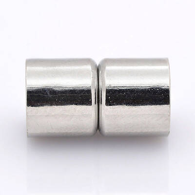 Column Brass Magnetic Clasps with Glue-in Ends