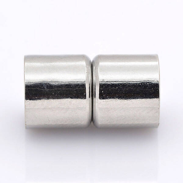 Column Brass Magnetic Clasps with Glue-in Ends