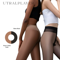 solid sheer tights, durable lady tights, 10D, soft, comfortable, high elasticity, Slim High Waist Sheer Tights, nylon, silk s...