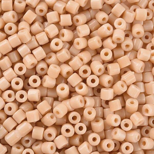 Opaque Colours Glass Round Bugle Beads