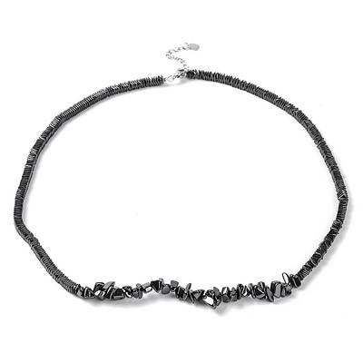 Chip Synthetic Non-magnetic Hematite Beaded Necklaces