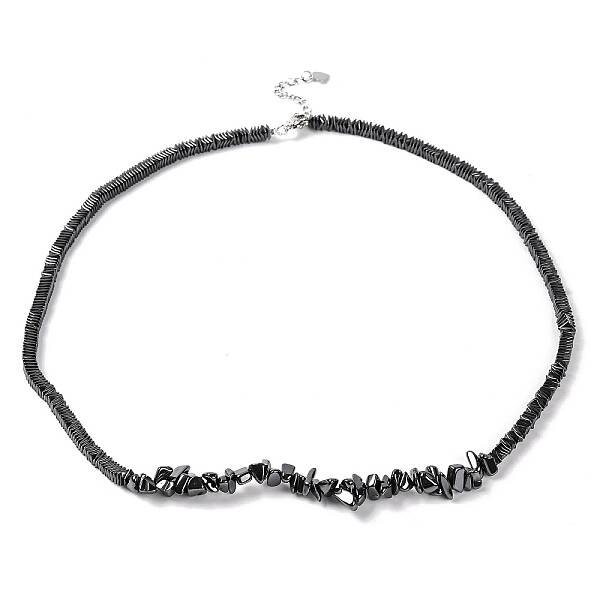 Chip Synthetic Non-magnetic Hematite Beaded Necklaces