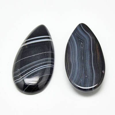 Dyed Natural Strip Agate Cabochons