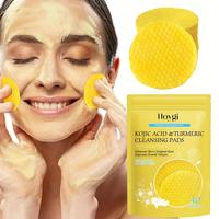 Kojic Acid &turmeric Cleansing Pads, 40pcs/set Gentle Brightening & Nourishing Facial Cleansing Pads, Facial Skin Care Tool f...