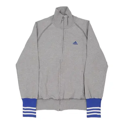 Adidas Zip Up - Medium Grey Cotton Blend
