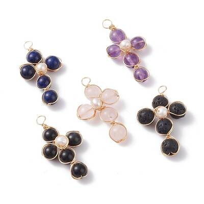 Natural Mixed Gemstone Pendants