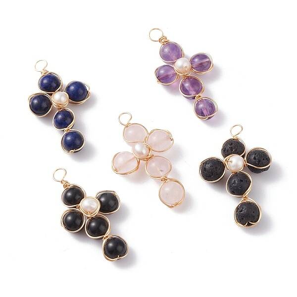 Natural Mixed Gemstone Pendants