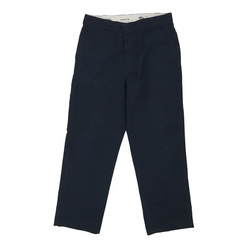 Dickies Trousers - 34W 29L Blue Polyester Blend