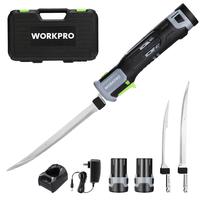 WORKPRO 12V Cordless Electric Fillet Knife with 8'' and 10'' Razor-Sharp Blades, Cordless Fillet Knife with Non-slip Grip Han...