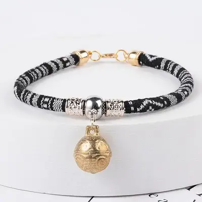 Pet Bell Collar, 1 Count Adjustable Pet Collar, Pet Out Leash Collar, Aesthetic Collars for Dogs Cats Walking and Outing, Pe...