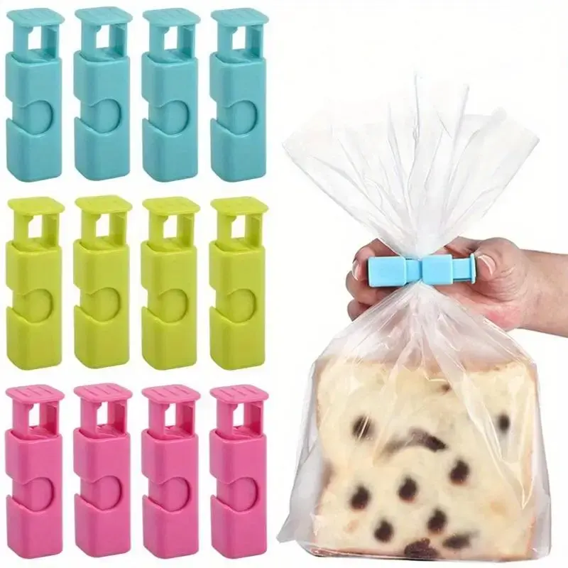 Food Sealing Clip, 12pcs/set Reusable & Durable Food Storage Bag Clip for Home Kitchen, Kitchen Storage & Organization Tool