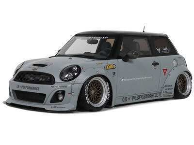2015 Mini Cooper R56 LB-Works LB Nation Gray with Black Top Limited Edition to 999 pieces Worldwide 1/18 Model Car by Otto ...