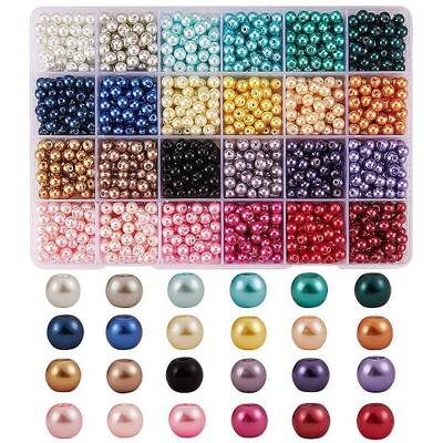 1680Pcs 24 Colors Baking Painted Glass Round Bead Strands